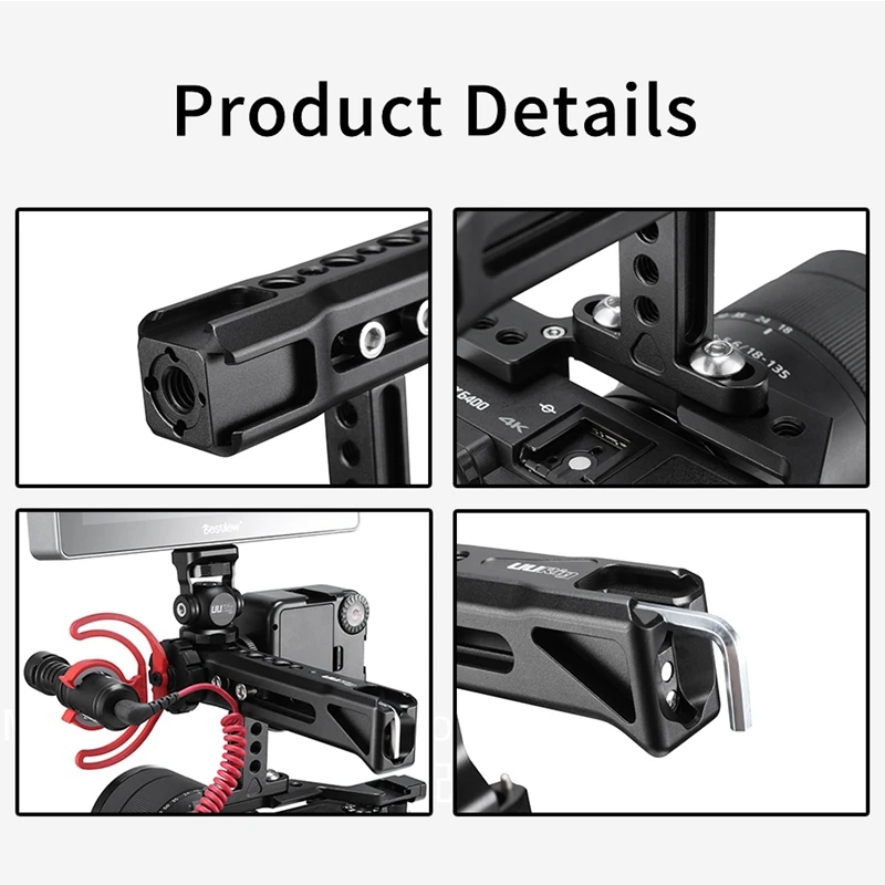 UURig R018 ручка для камеры с 3 отверстиями для холодного башмака Arri 1/4 винтовая установка для Canon Nikon sony DSLR аксессуары