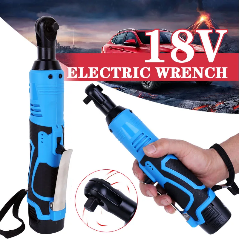 65NM Cordless Electric Wrench 18V 3/8 Ratchet Wrench Set Angle Hand Drill Screwdriver to Removal Screw Nut Car Repair Power Tool 45n m electric ratchet wrench 12v rechargeable cordless wrench angle drill screwdriver removal screw nut car tool