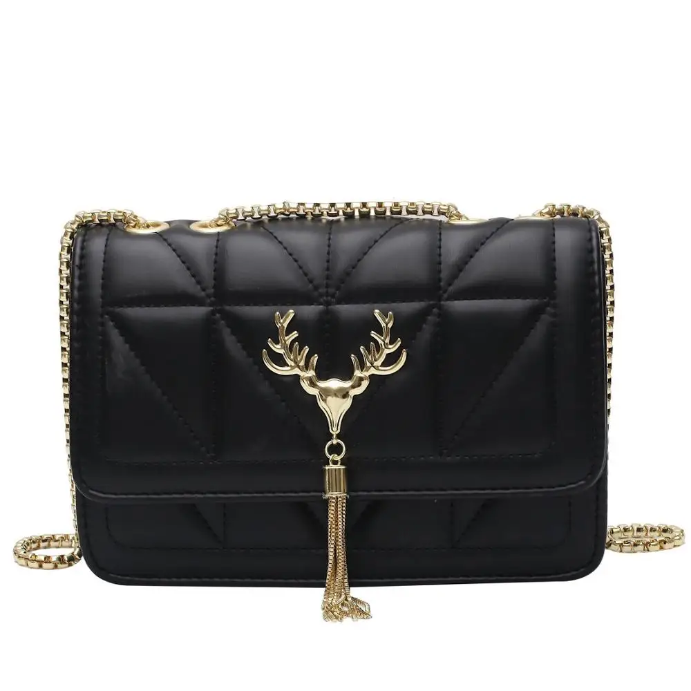 

Fashion Small Square Bag PU Leather Chain Shoulder Bag Crossbody Messenger Bag Casual Women Bag