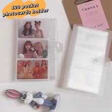 

120 Pocket Kpop Photocard Strorage Bag PP Matte Business Card Holder Tranparent Cards Clip Ticket Sticker Collection Stationary
