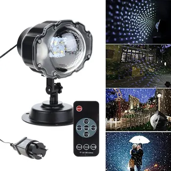 

Plastic Lawn Lamp Moving Snowflake Christmas Beautiful Waterproof Garden Xmas LED Lamp Portable Birthday Decor Landscape Lamp