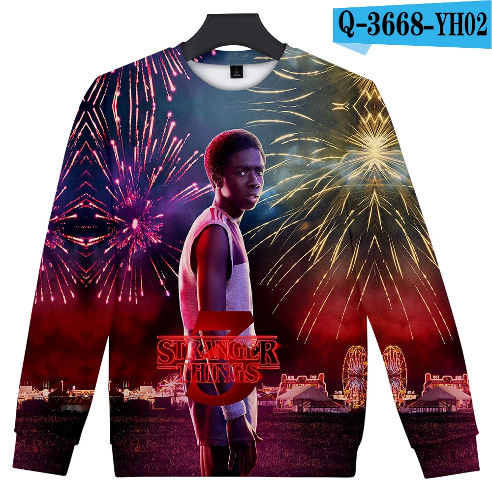 Stranger Thing 3 3D печать o-образным вырезом толстовка модная женская/мужская повседневная Уличная одежда с длинным рукавом Горячая Распродажа - Цвет: 3D