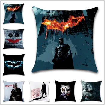 

Dark knight Batman Joker comic moive Cushion Cover Decoration chair Home sofa seat friend kids cartoon bedroom gift pillowcase