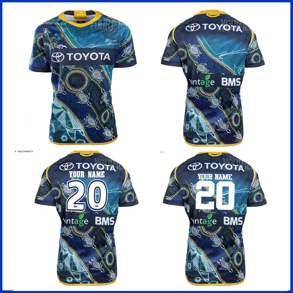 2020 North Queensland Cowboys Indigenous Jersey Size S 5xl Aliexpress