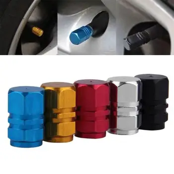 

4Pcs Universal Aluminum Alloy Car Tire Wheel Rim Hexagonal Val-ve Stem Caps Cover durable and anti-rust