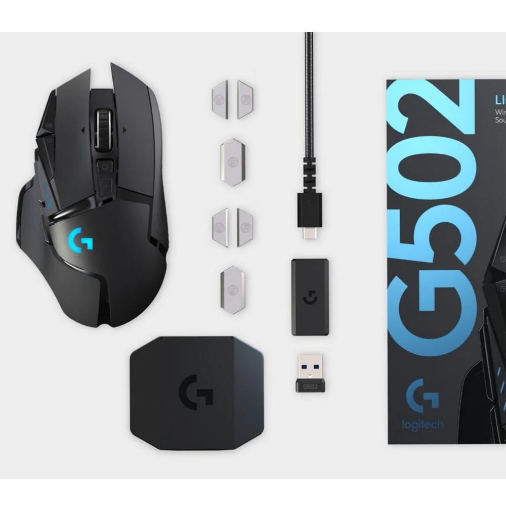Logitech G502 16000DPI Gaming Mouse Wireless LIGHTSPEED HERO Sensor Support Button Tensioning System logitech g502 Gaming Mouse