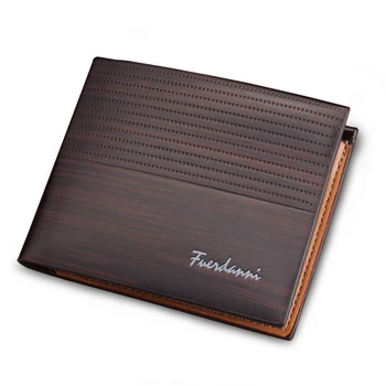 

Purse Wallet Fabala ID Bifold Embossing Holder Short Credit Card Men Leather