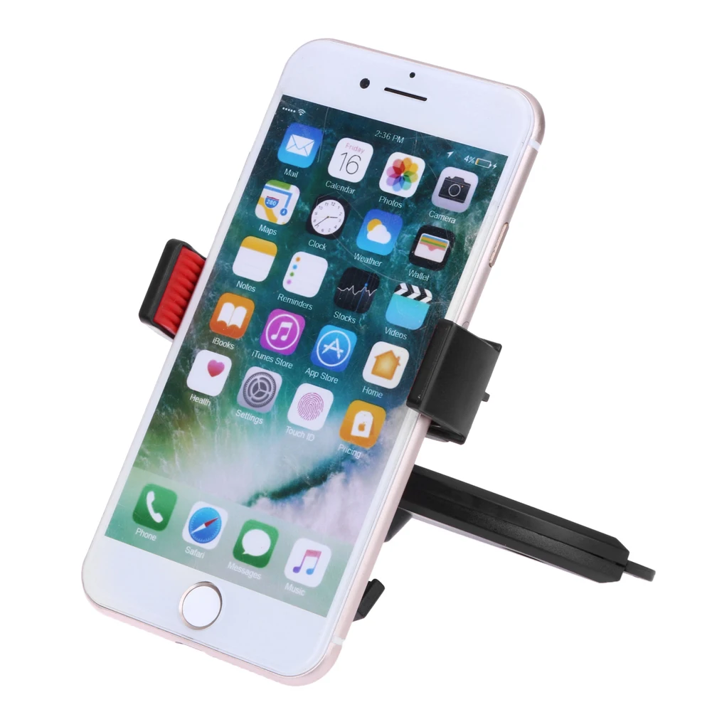 cell phone holder for desk Alloet Universal Car Phone Holder 360 Rotation CD Slot Car Mount Holder Cradle for Samsung Huawei Xiaomi Mobile Phones magnetic phone holder for car