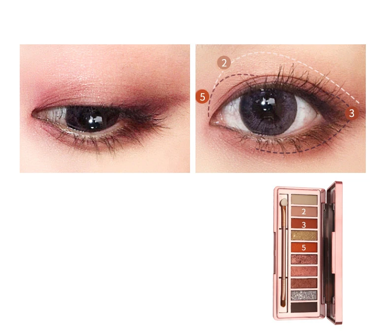 Shimmer Diamond Eyeshadow Pallete водонепроницаемые косметические 10 цветов матовые блестящие тени для макияжа Палитра