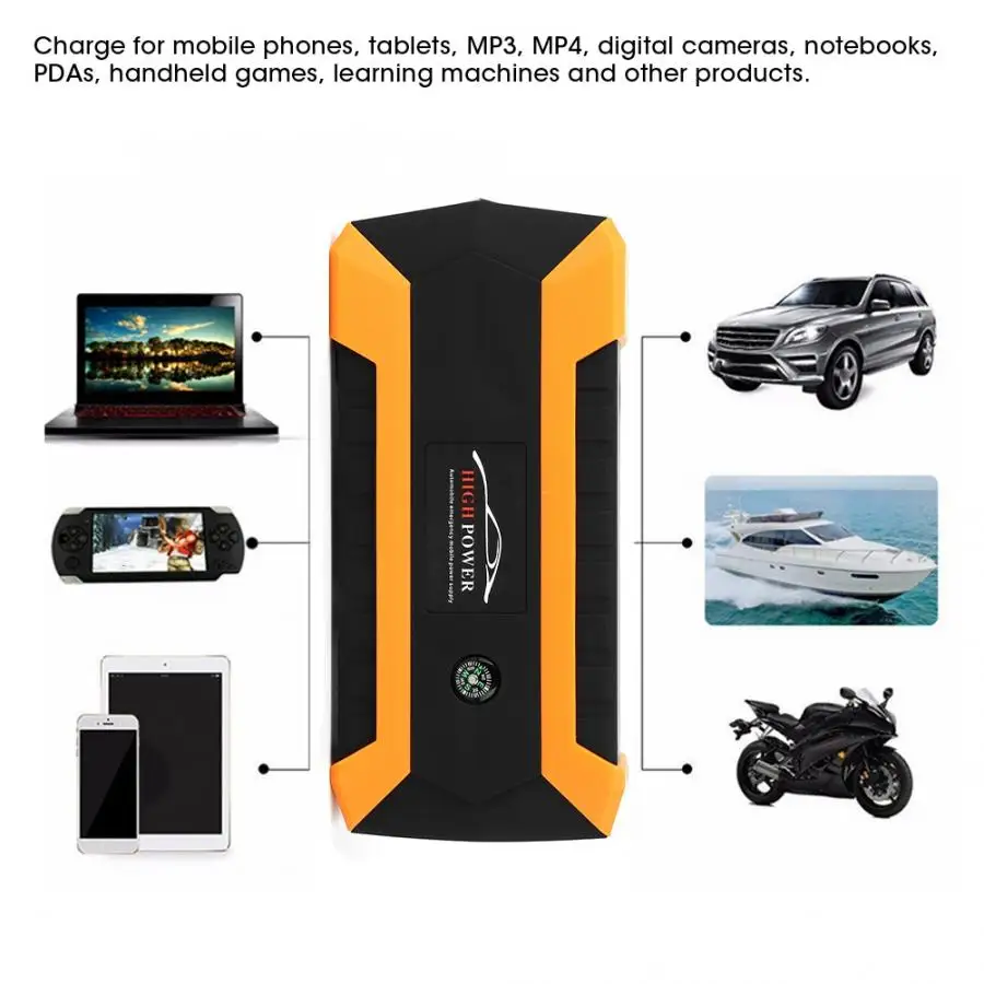 Автомобильный стартер power bank Портативный 12 в автомобильный стартер для прыжков зарядное устройство 20000 мАч аварийный блок питания Многофункциональный