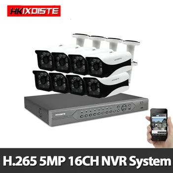 

H.265 16CH 2MP 5MP POE NVR CCTV Security System 8PCS IR Outdoor indoor 5.0MP POE IP Camera P2P Video Surveillance Kit 4TB HDD