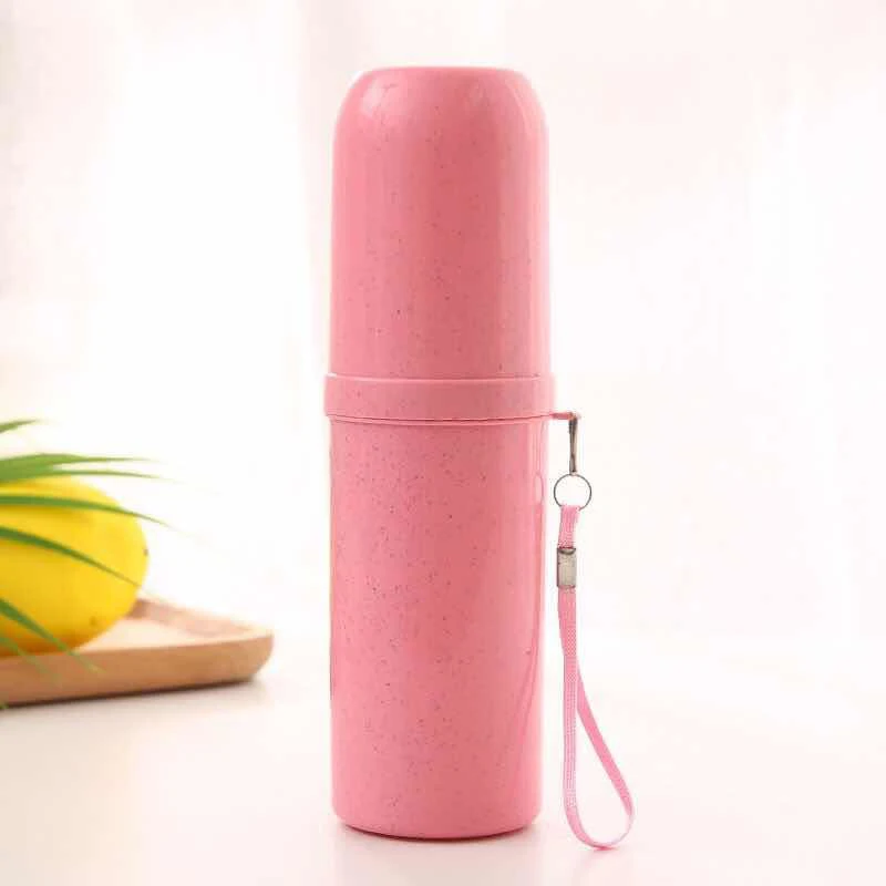 Pink Дорожная чашка для зубной щетки, портативная креативная чашка для мытья, простая сдержанная чашка, набор для путешествий, домашняя зубная щетка, чашка - Цвет: Pink