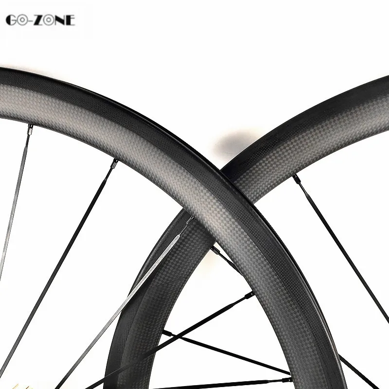 Go-zone Rodas carbono 700c 45x23 мм clincher дорожный велосипед колеса Powerway R39 100x9 130x9 карбоновая колесная стойка 1423 спицы