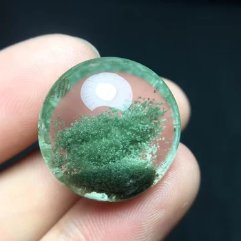 

Natural Green Phantom Quartz Clear Bead Pendant 20x12mm Round Women Man Rare Fashion Jewelry Certificate AAAAAA
