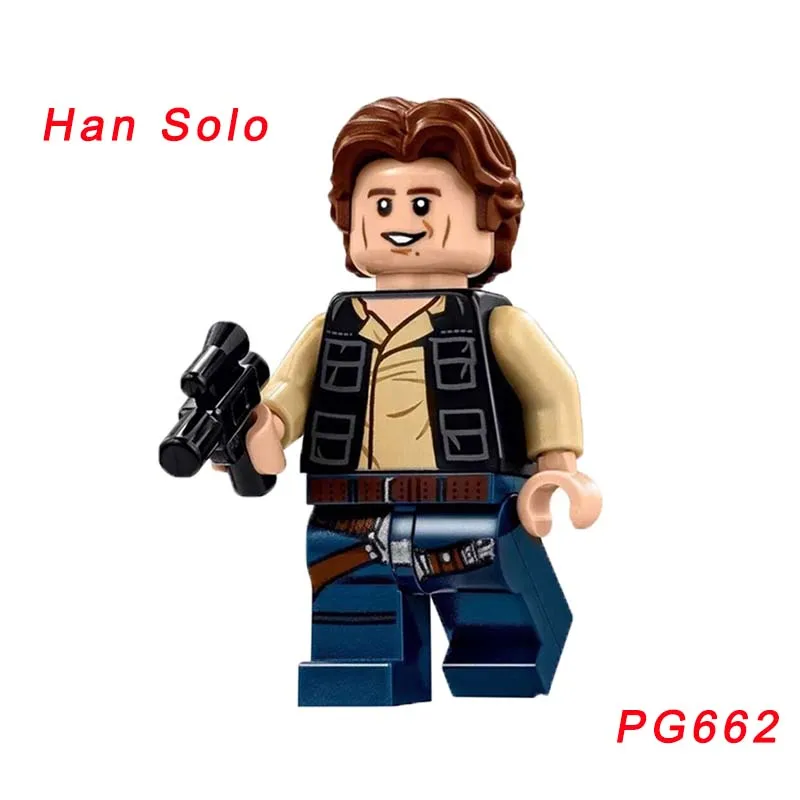 pg662 Одиночная Звездные войны кирпич Lando Calrissian Stass Allie Джар Бинкс Хан Solo шаак Ти джедайский Консульский Luke Oola строительный блок - Цвет: pg662