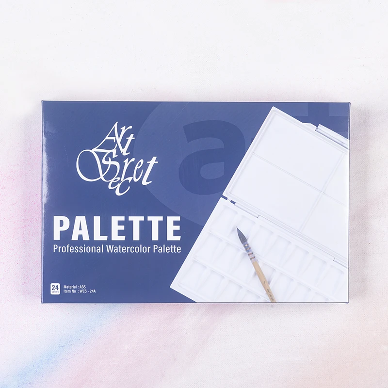 24 Grid Moisturizing Watercolor ABS Palette Foldable Travel Paint Box color palette,watercolor palette