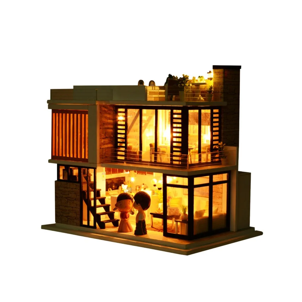 IiE CREATE Dollhouse K036 Набор для творчества с подсветкой и пылезащитным покрытием