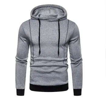 

Autumn Winter New Men's Hooded Sweatshirt Casual Outwear Sportswear Tracksuit Hoody Green Gray
