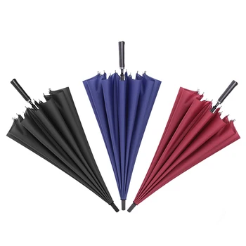 

24 Ribs Automatic Open Golf Umbrella Male Commercial Compact Large Strong Frame Windproof 24Ribs Gentle Black Umbrellas