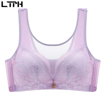 

LTPH 2020 Summer new arrival thin cup lingerie Comfortable plus size women sexy push up bra Wire Free Adjusted-straps bralette