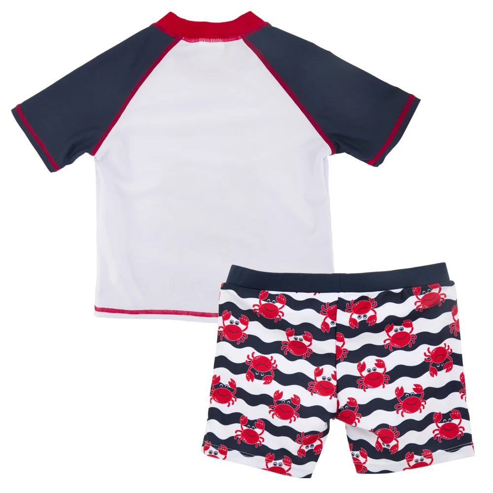 Honeyzone/детский купальный костюм для мальчиков 3-10 лет, летняя пляжная одежда с короткими рукавами, одежда для серфинга, плавания для мальчиков