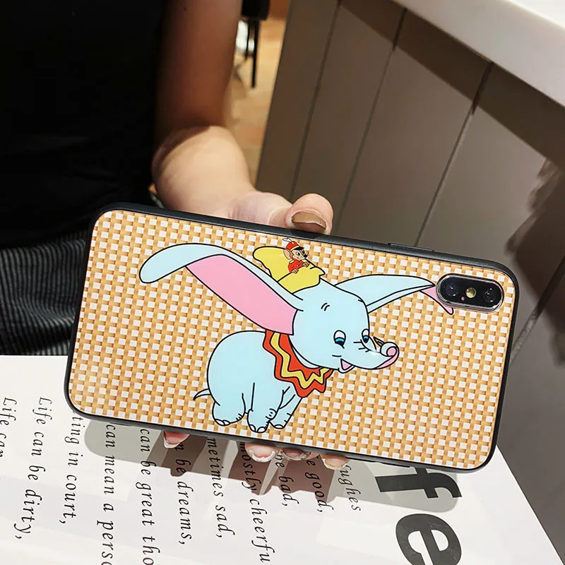 Роскошный милый картонный чехол для телефона Disneys из закаленного стекла для iPhone Xr X Xs Max iPhone 7 8 6 6s Plus - Цвет: Хаки