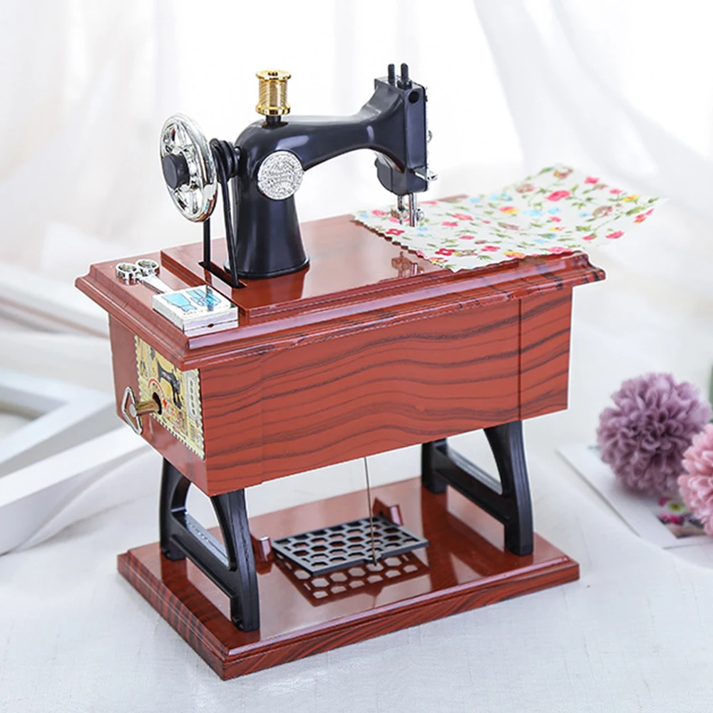 

Romantic European Style Music Box Vintage Typewriter Mechanical Music Box Gift Jewelry Box with Drawer Classical Home Decoration