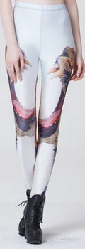 

3D digital print glossy pants ferocious cheetah pencil pants leggings
