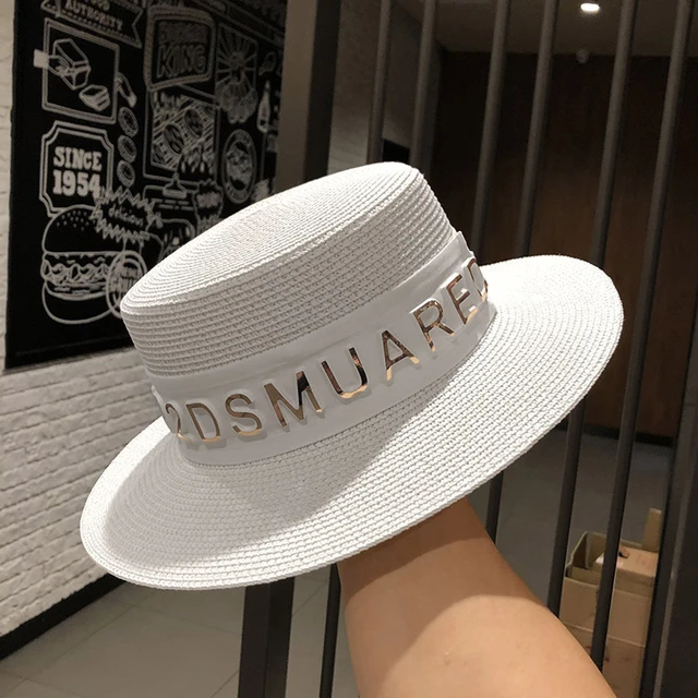 Bucket hat letters summer ladies bucket hat sun hat ladies straw