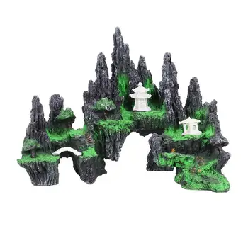 

Resin Aquarium Landscaping Rockery Decorative Stone Mountain Tower Ornaments Aquarium Decor