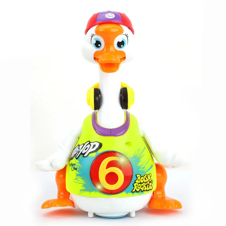 Huile toys 828 раскачивающийся гусь, детский От 1 до 3 лет, детское электрическое животное, танцующий гусь, электрическая утка
