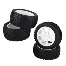 4 шт. 1/10 RC грузовик резиновые шины колеса шины сплав колеса диски замена шины для ZD Racing Buggy Crawler автомобиль RC модели запчасти