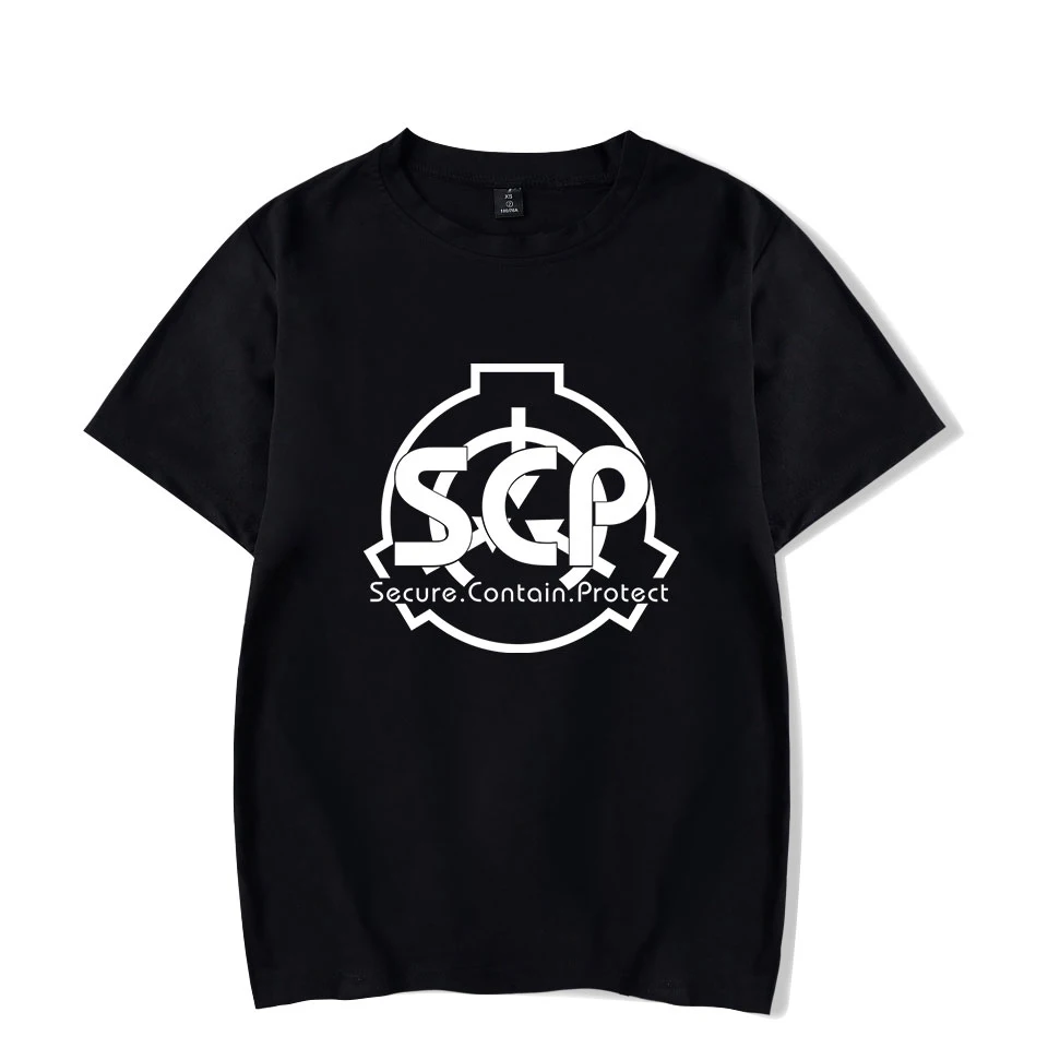 Модная черная футболка с коротким рукавом SCP Foundation для мужчин и женщин летняя