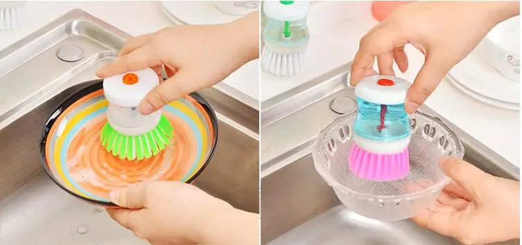 Новая Домашняя кухонная посуда для мытья посуды кастрюля щетка для мытья посуды с дозатором для жидкого мыла горшок для промывания кисти