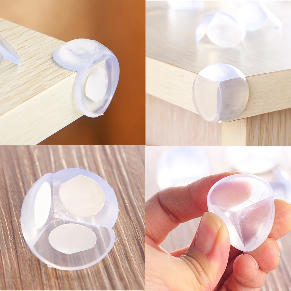 12pcs PVC Soft Transparent Baby Children Kids Safe Bed Table Desk Corner Protection Cover Furniture Accessories Table Edging