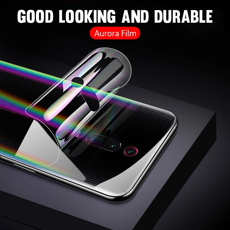 Screen Protector on For Xiaomi Mi 9t 9 t Pro Redmi k20 pro 3 in 1 Hydrogel Film Shiny Back Film+ Front Film+ Camera Lens Glass