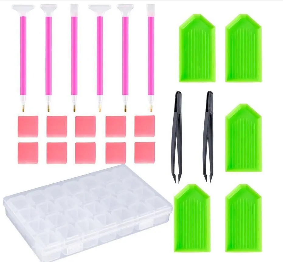 

DIY Diamond Painting Tools Diamond Painting Cross Stitch Embroidery Pen Accessories Set Mosaic Glue Nail Pen Kit Tweezers