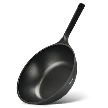 

FISSMAN PATRICIA Series Wok Pan with ILAG 3 Layer Non Stick PTFE Black Mable coating Induction Cooker