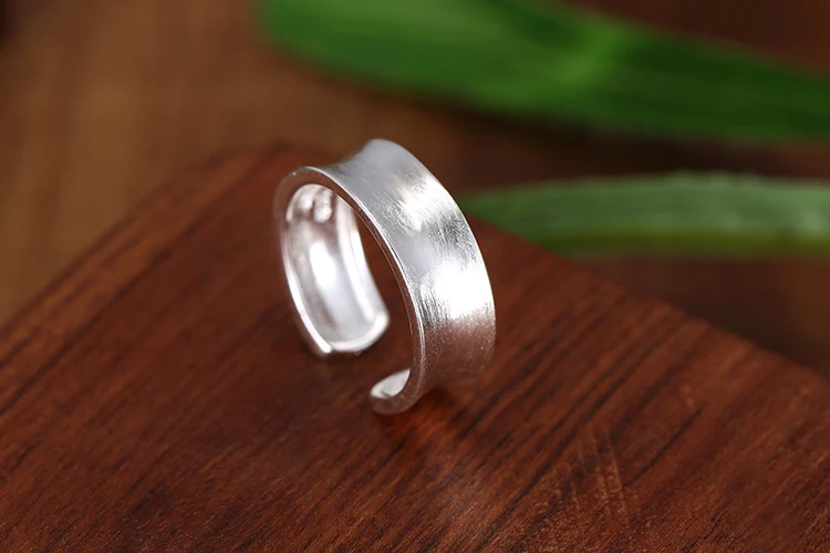 925 Sterling Silver Rings For Women geometry width Open Ring Hypoallergenic Sterling Silver Jewelry Gifts For Girls Silver Rings Silver Ring