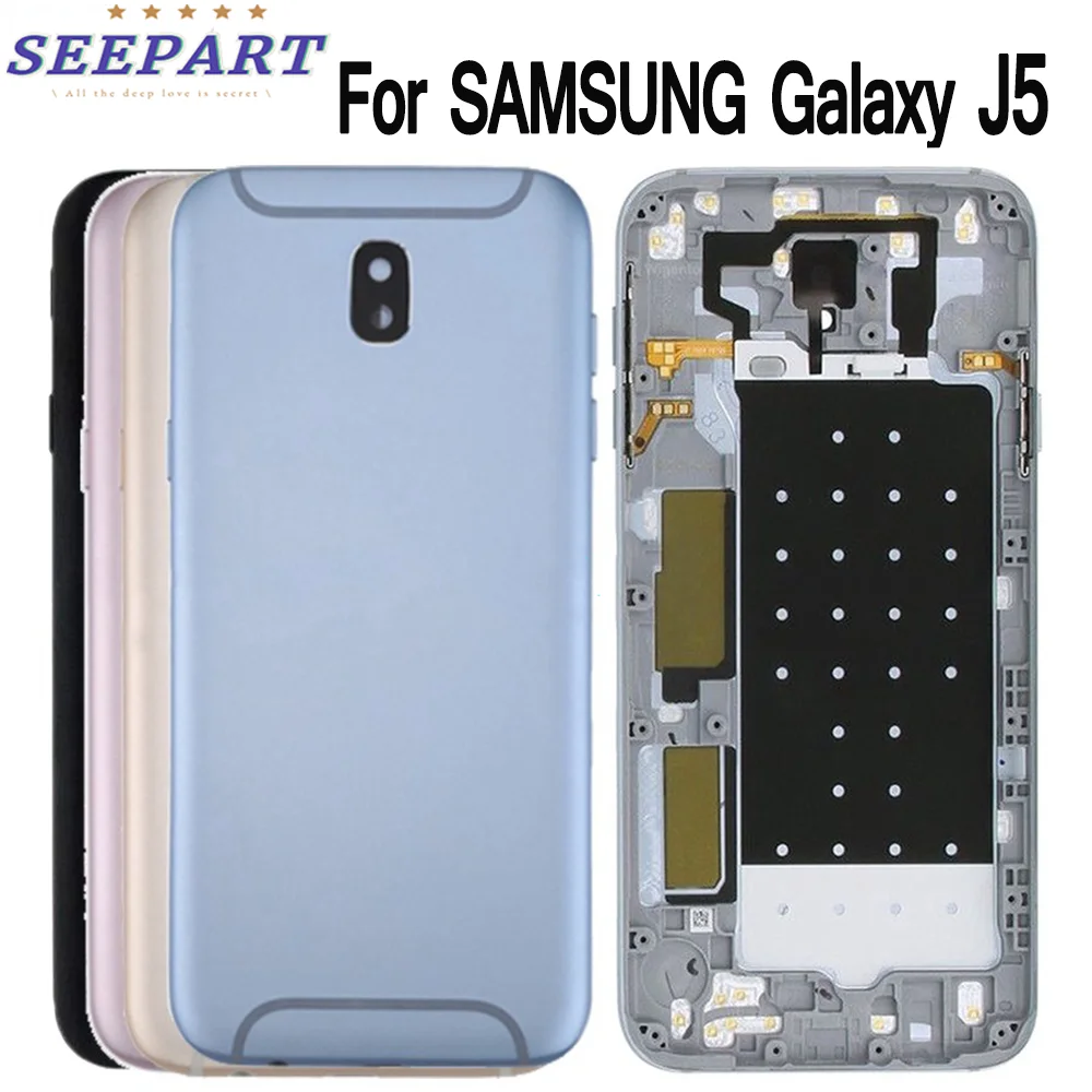 Cubierta de batería para SAMSUNG Galaxy J5 2017 J530, carcasa trasera,  reemplazo de 5,2 