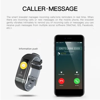

2019 Anti-water Color Screen Smart Wristband Multi-function Sports Smart Wristband Color Screen Smart Wristband IP67
