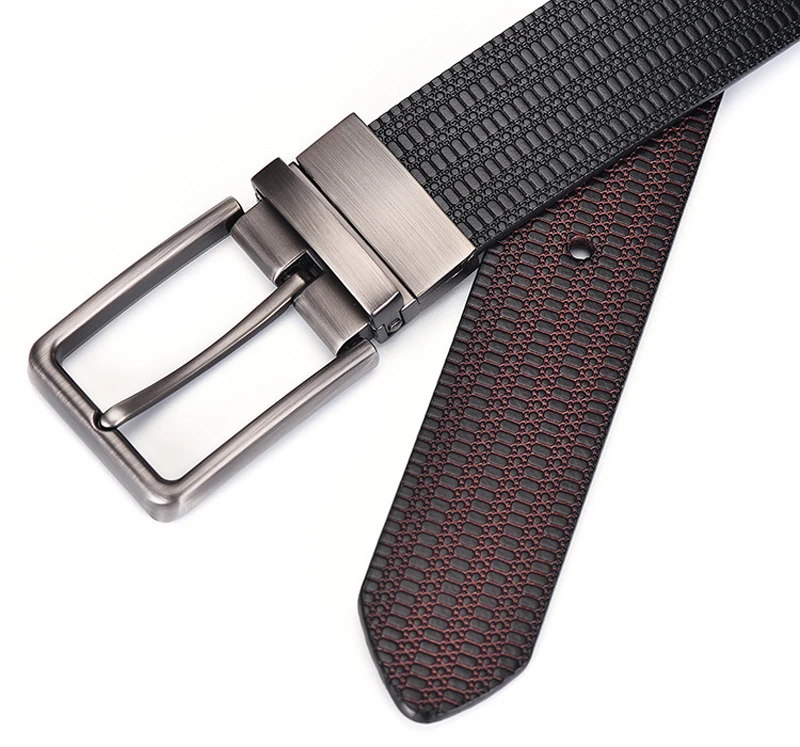 Ceintures de styliste pour hommes, haute qualité, bracelet en cuir véritable, marque célèbre, Double face, pour jeans de mariage_voghion.com