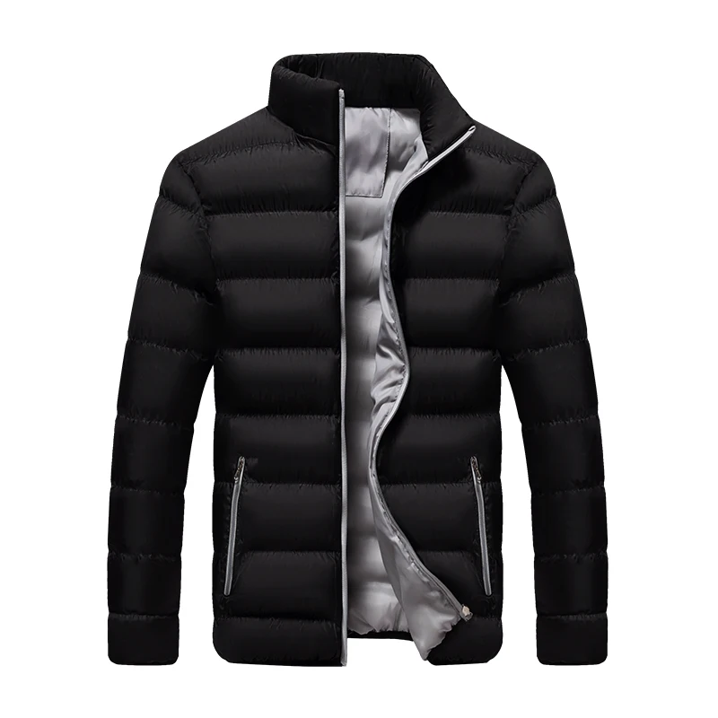 waterproof jacket Winter Jacket with Stand Collar for Men and Women, Thick Warm Parka, Solid Color, Fashionable, Streetwear, 5XL waterproof jacket Jackets