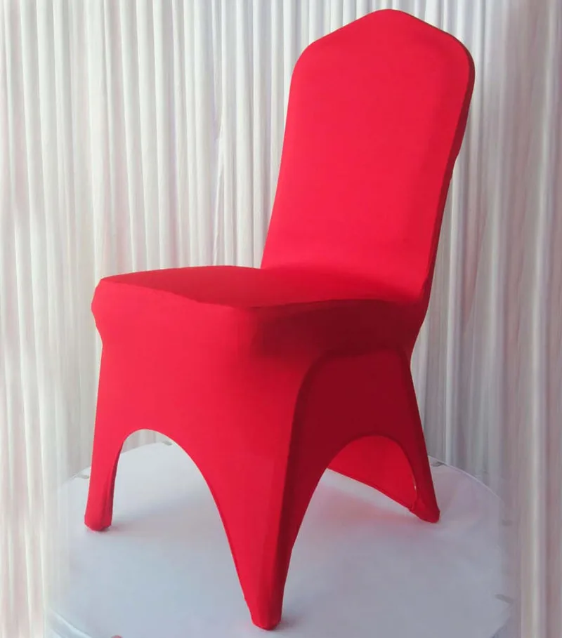 100pcs Four Way Arched Lycra Spandex Chair Covers Elastic Stretch