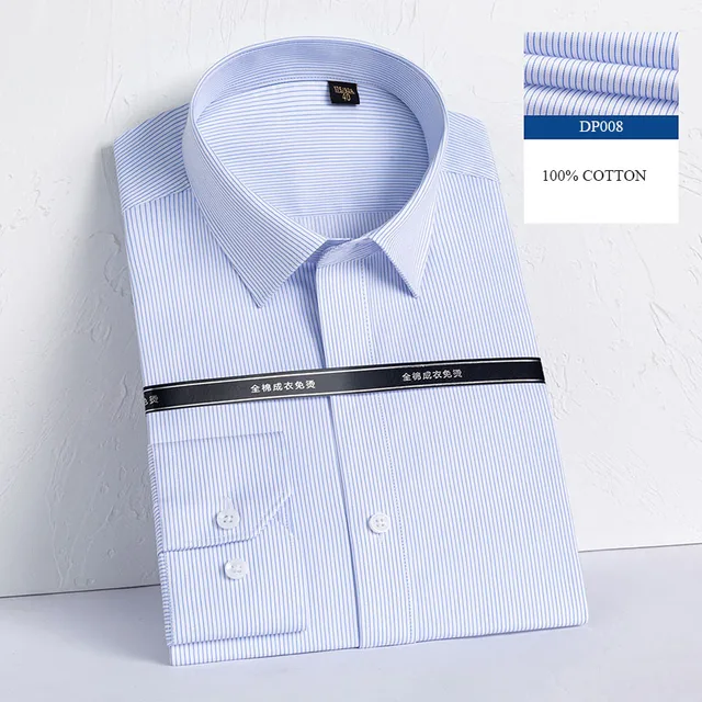 Mens Social Striped Shirts 100% Cotton 