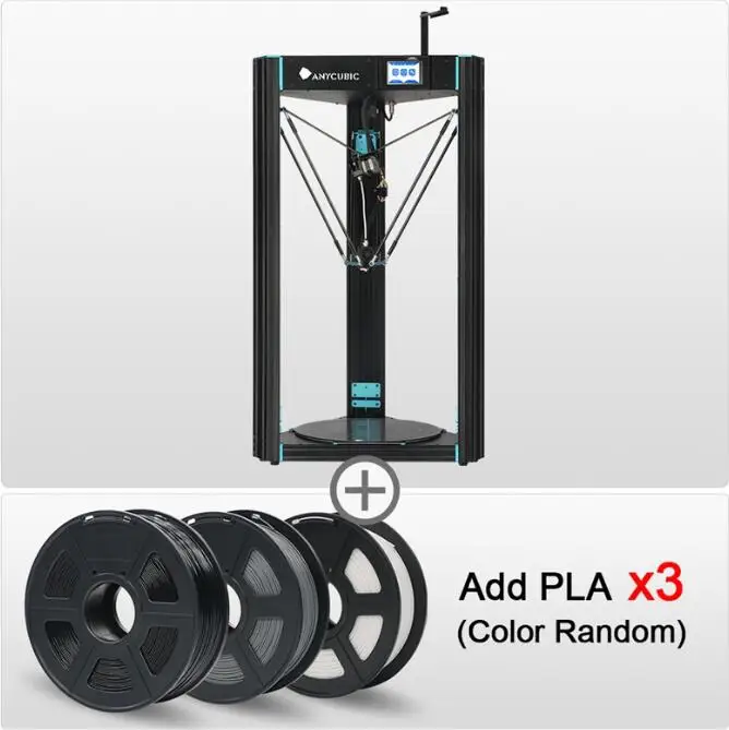 Predator-And3kg ANYCUBIC 3d принтер 3d Хищник большой плюс размер 370x370x455 мм один год гарантии 3d-принтер автоматический нивелир 3 д Принтер Комплект 3д принтер - Цвет: Predator-And3kg