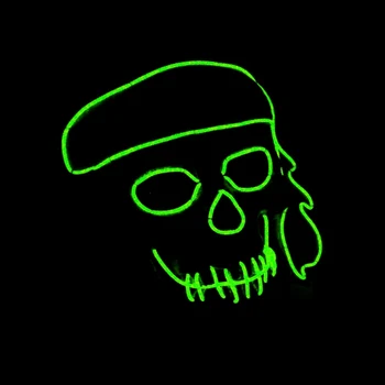 

Halloween EL Cold Mask LED Light Up Party Masks Neon Maska Cosplay Mascara Horror Mascarillas Glow In Dark Masque