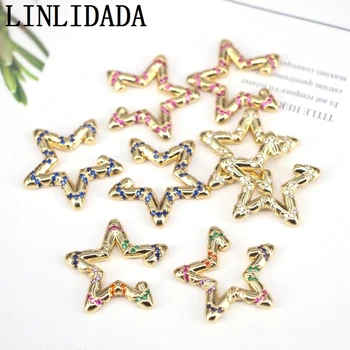 

4Pair Gold Color Star Earcuffs Trendy No Pierced Crystal Ear Cuff Zirconia Clip On Earrings For Party Wedding Jewelry
