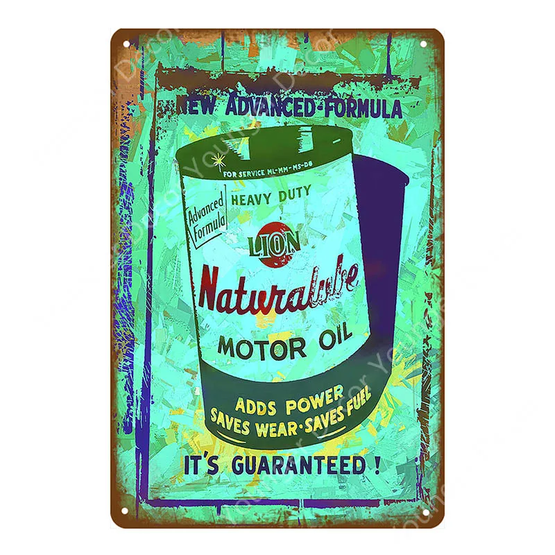 YD8447B Esso Castrol Texaco винтажные металлические жестяные знаки моторное масло автомобильные шины Плакат Бар Паб Гараж Декор Ретро настенная живопись табличка - Цвет: YD8447B