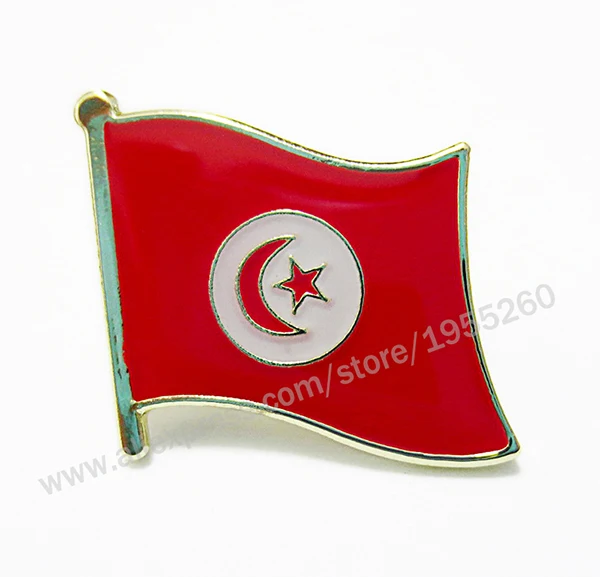 179 Tunisia Национальный флаг, металлический значок на лацкане, флаг на булавке, значок на булавке по всему миру, шотания, Сербию, Словению, Испании, Швеции, Турции, СССР - Цвет: 179 Tunisia